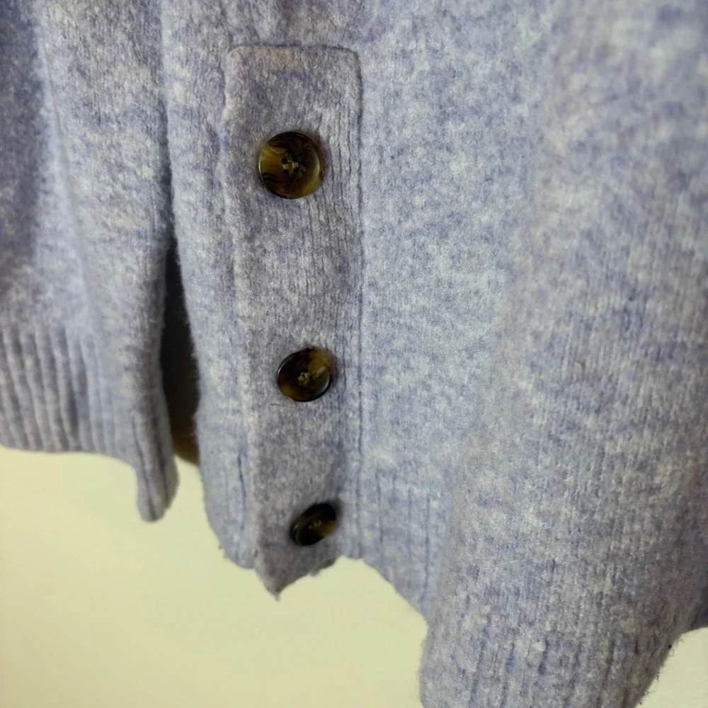 J. Crew Button Turtleneck Sweater in Extra-Soft Yarn Wool Blend Size Medium